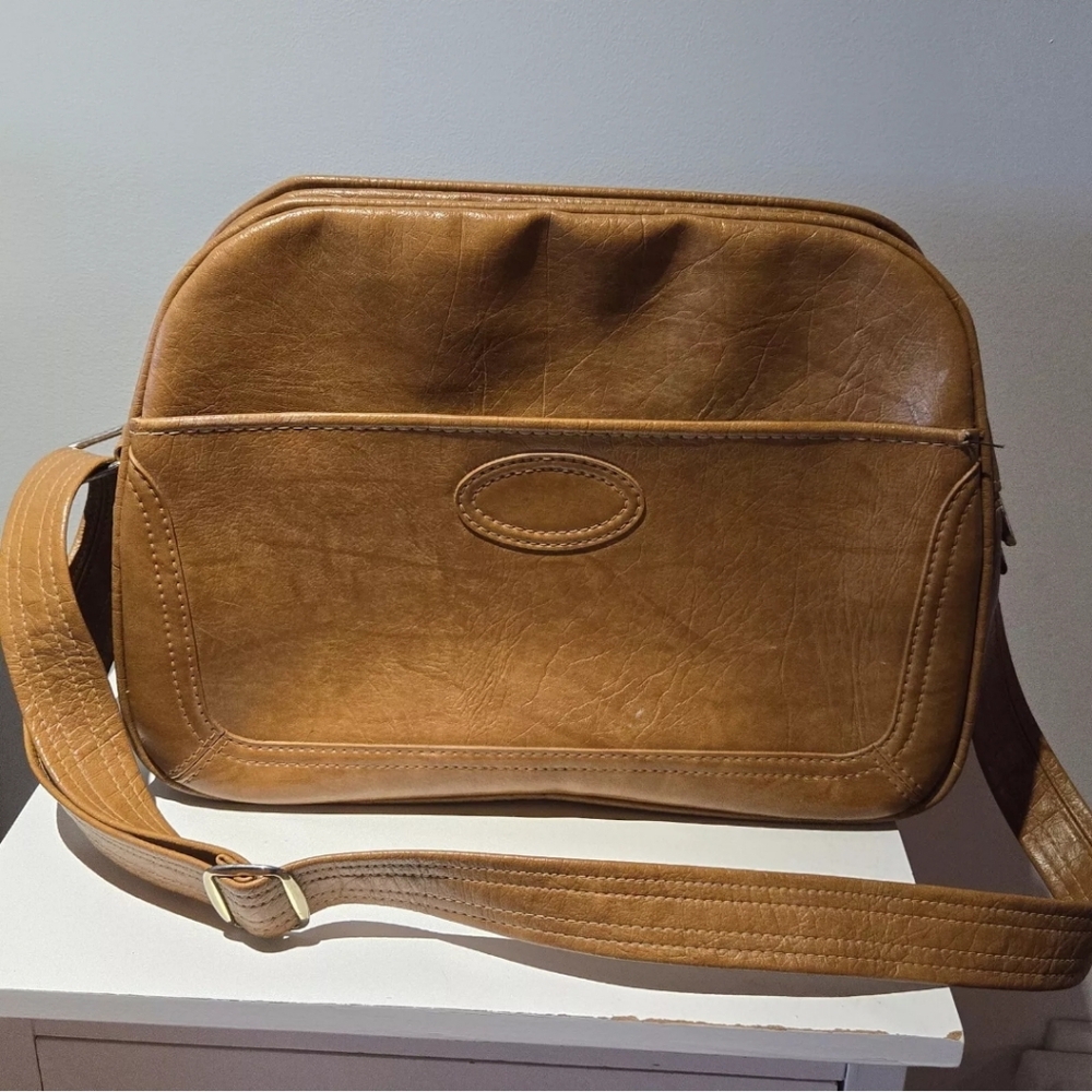 Vintage Samsonite Scandia Carry On Travel Bag Overnight Adjustable Strap Brown